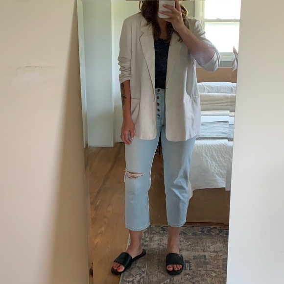 Jackets & Blazers - Vintage Linen blend Jacket | linen jacket | minimalist jacket
